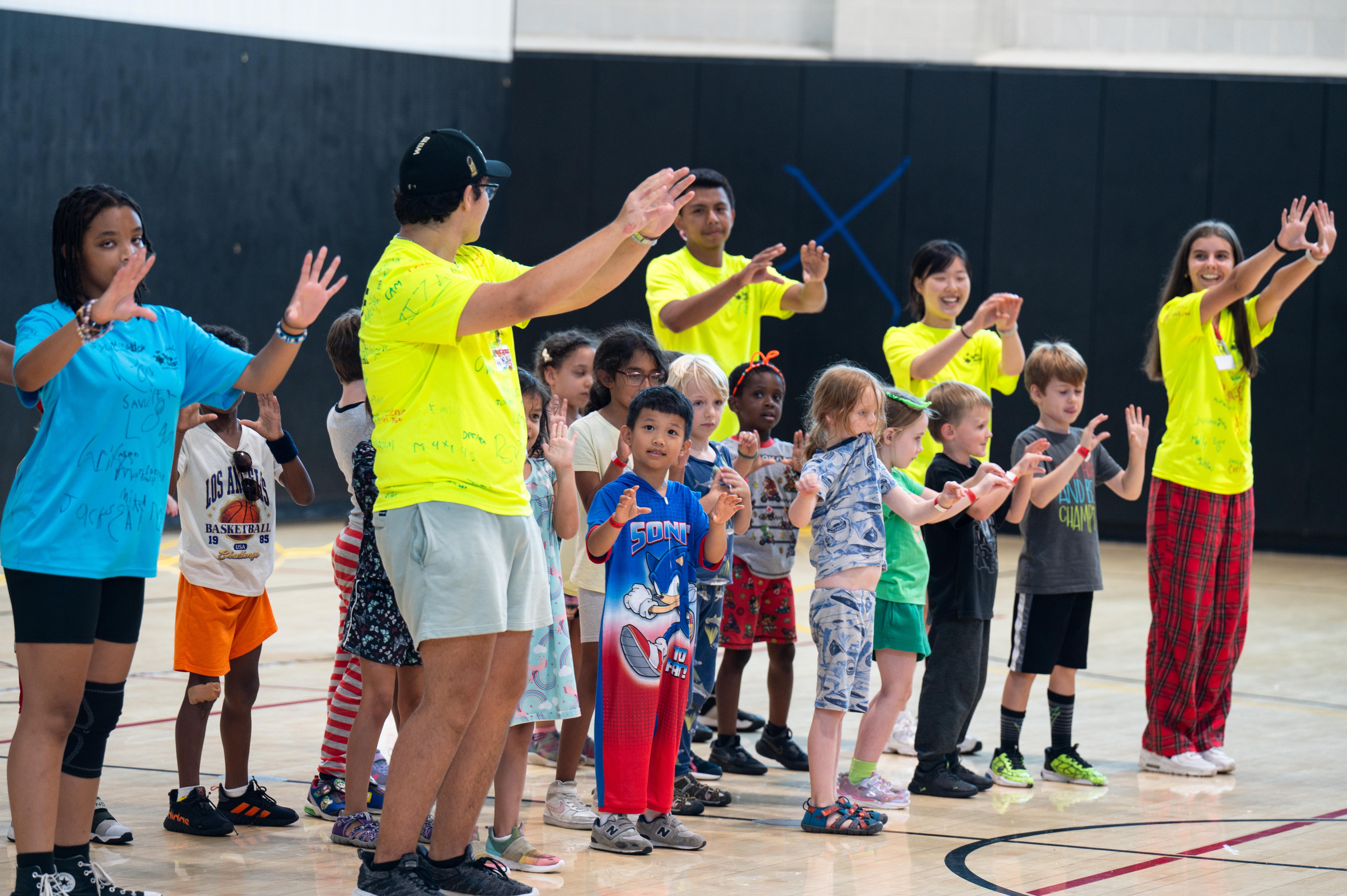 campers performing at a talent show